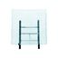 Picture of Laminated Strip glass Square Serving Plater - Clear